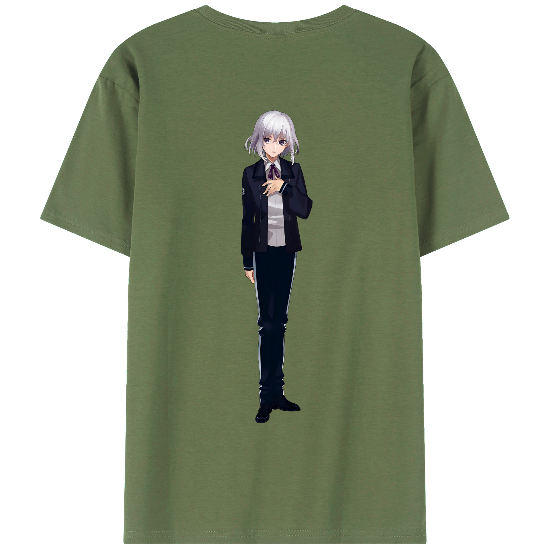 （画像用） 刀剣乱舞 Touken Ranbu 綿100％ メンズ半袖Tシャツ（バックプリント） 通気性